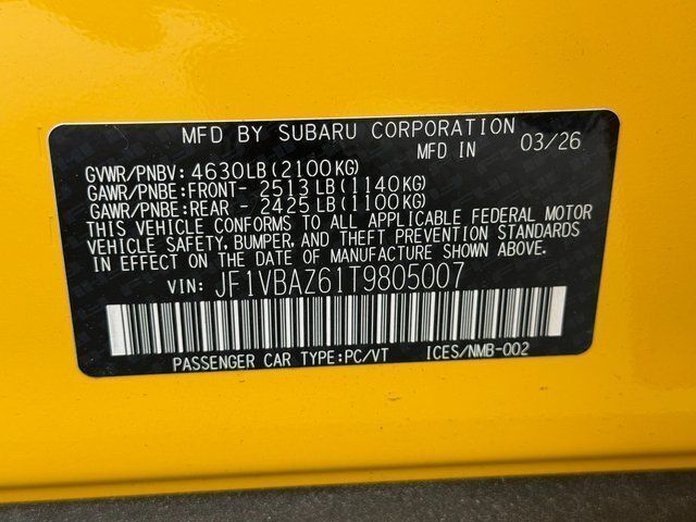 2026 Subaru WRX Series.Yellow Springfield VA