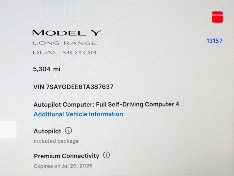 2026 Tesla Model Y Long Range AWD *AUTOPILOT, NAVIGATION, SAFETY ALERTS, ADAPTIVE CRUISE, AUTOMATIC PARKING, SURROUND CAMERAS, PANORAMA GLASS ROOF, CLIMATE SEATS, HEATED STEERING, 20 INCH HELIX WHEELS, WIRELESS CHARGING Round Rock TX