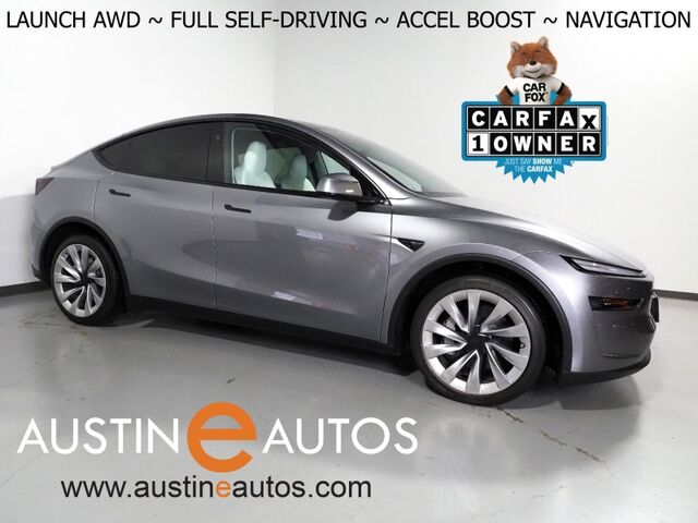 2026 Tesla Model Y Long Range Launch Series AWD *FULL SELF-DRIVING ENABLED, ACCELERATION BOOST, AUTOPILOT, NAVIGATION, SAFETY ALERTS, ADAPTIVE CRUISE, SURROUND CAMERAS, PANO GLASS ROOF, CLIMATE SEATS, HEATED STEERING, WIRELESS CHARGING Round Rock TX