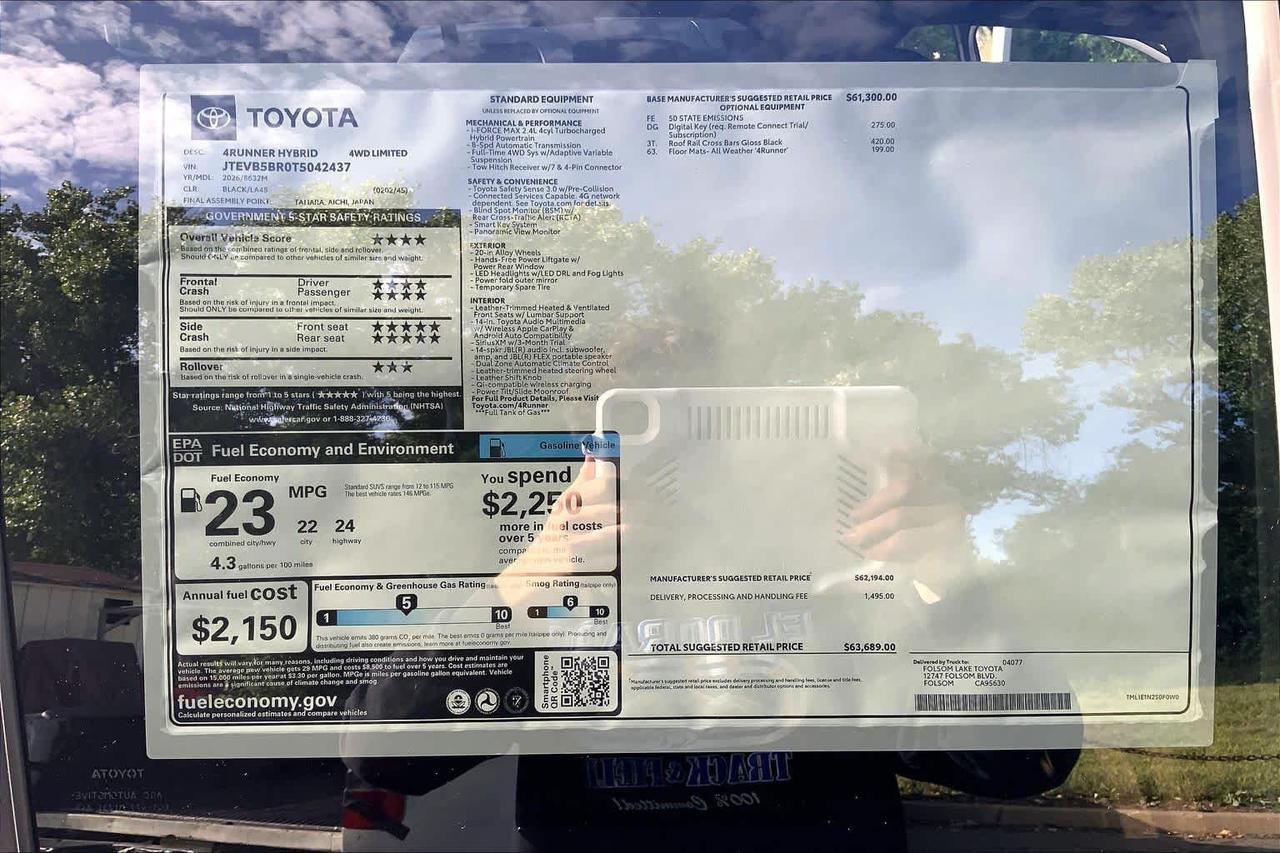 2026 Toyota 4Runner Hybrid Limited Folsom CA