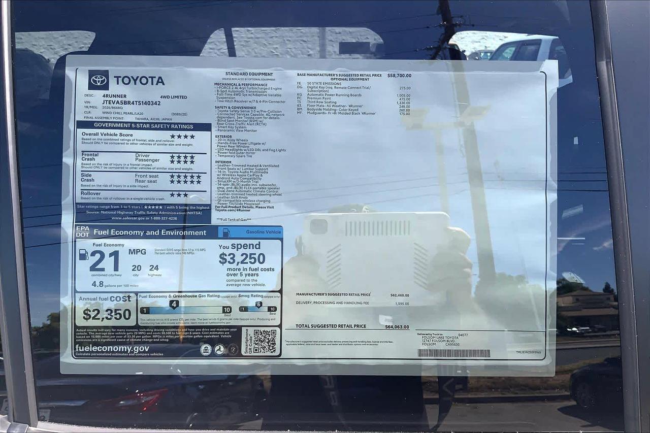 2026 Toyota 4Runner Limited Folsom CA