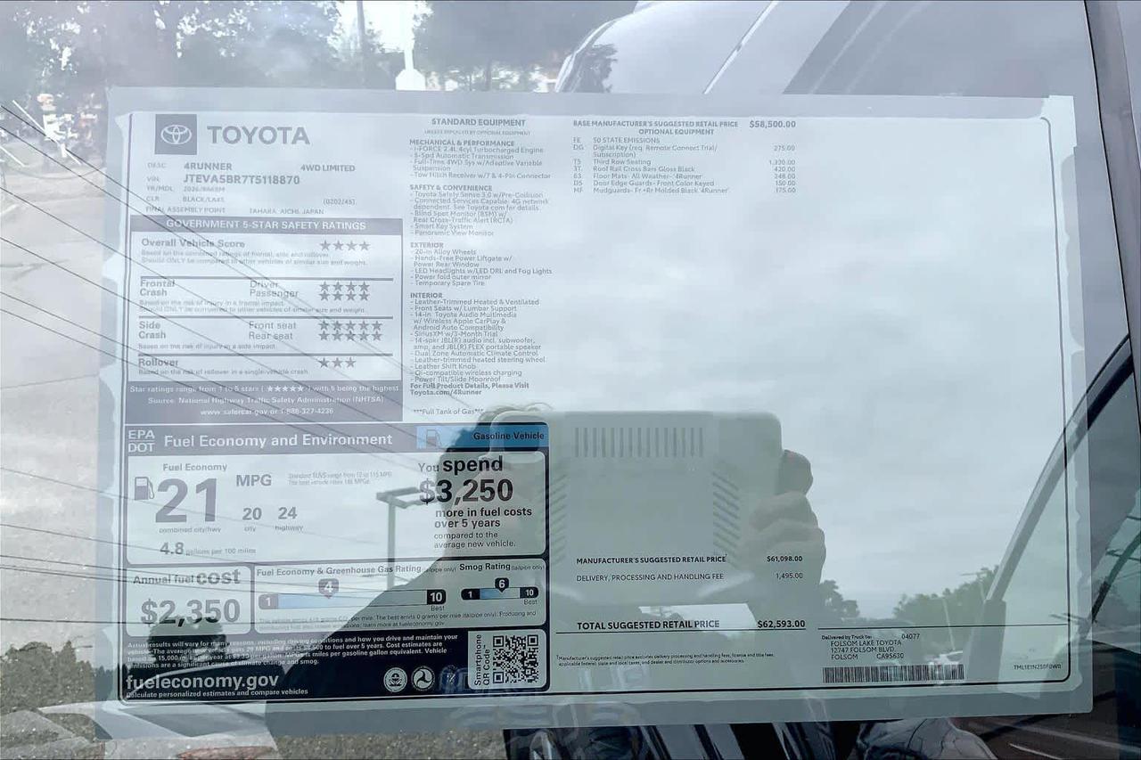 2026 Toyota 4Runner Limited Folsom CA