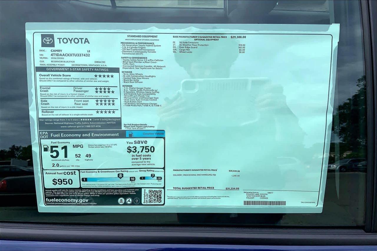 2026 Toyota Camry LE Folsom CA