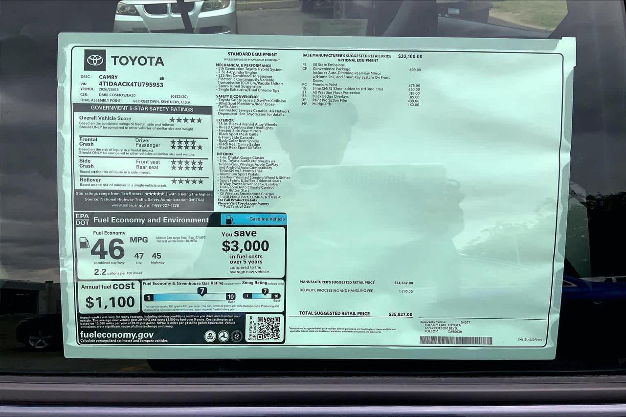 2026 Toyota Camry SE Folsom CA