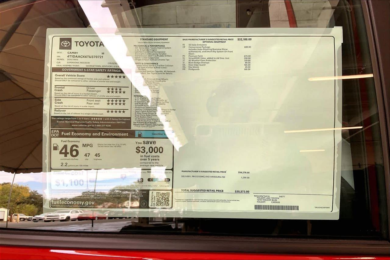 2026 Toyota Camry SE Folsom CA