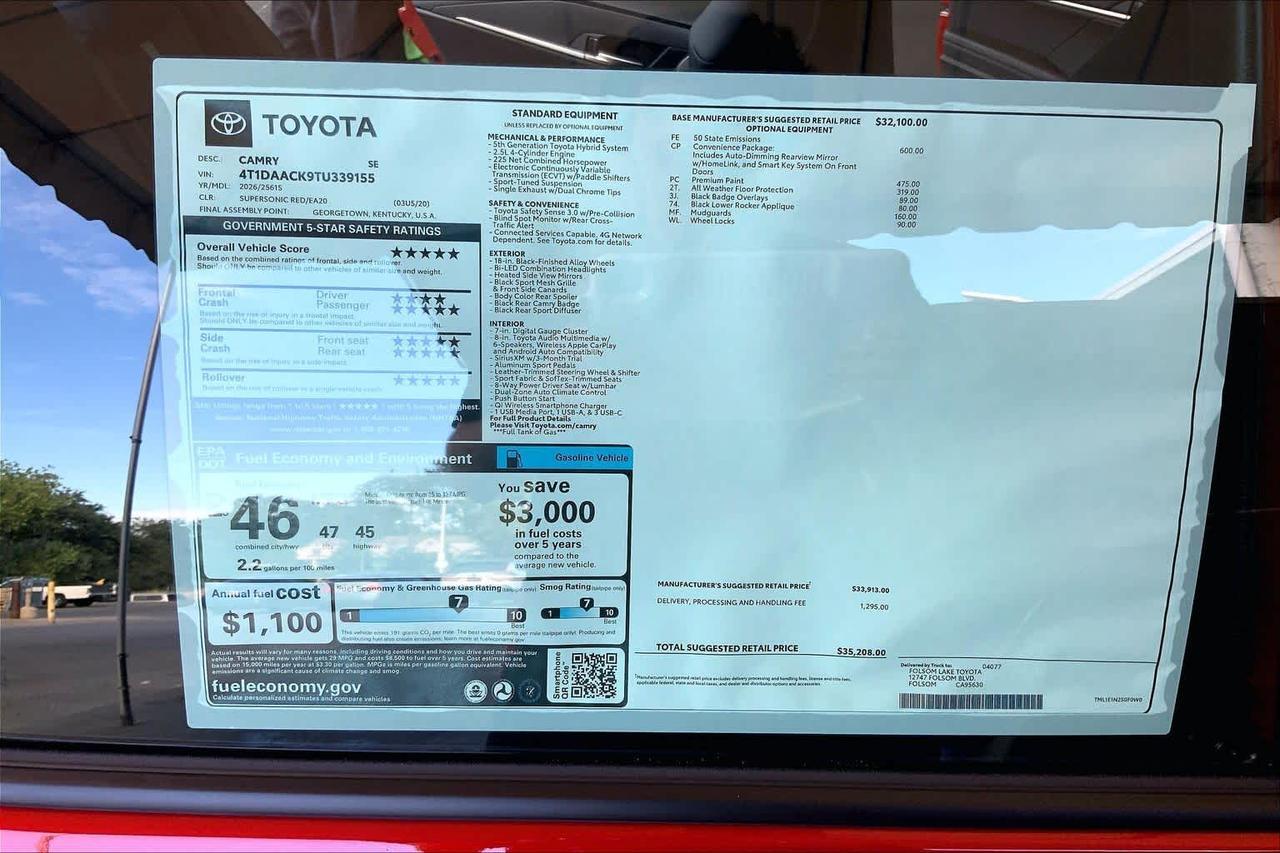 2026 Toyota Camry SE Folsom CA