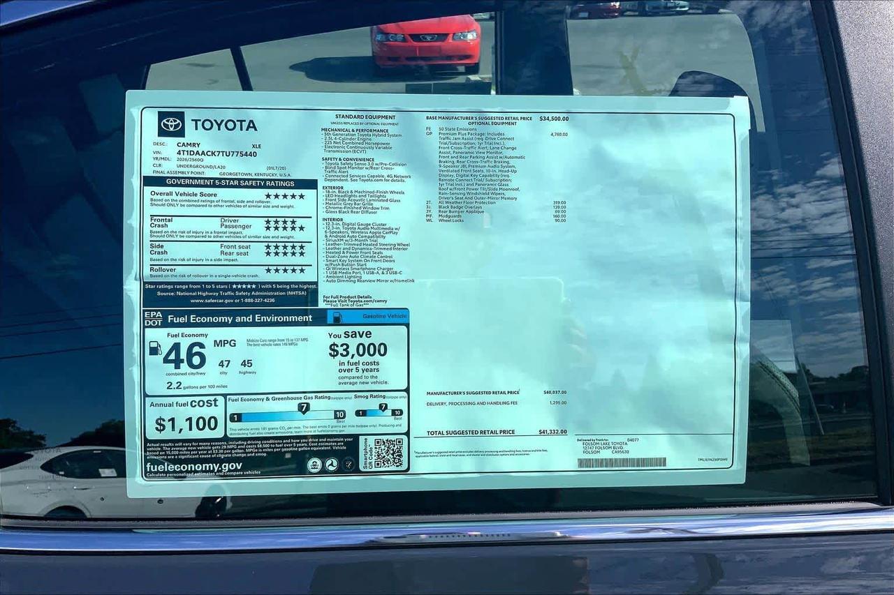 2026 Toyota Camry XLE Folsom CA