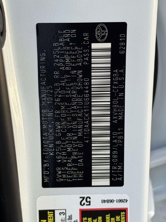 2026 Toyota Camry XLE Fredericksburg VA