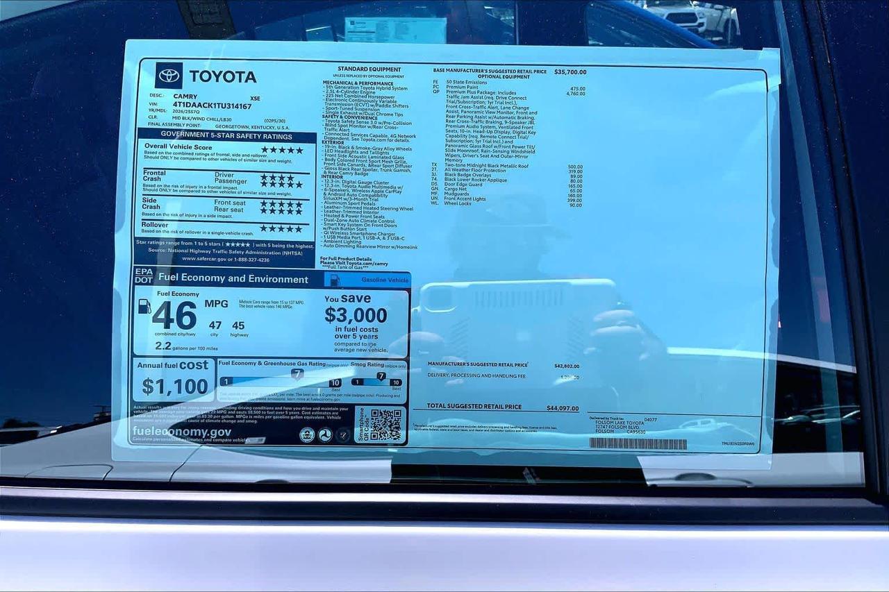 2026 Toyota Camry XSE Folsom CA
