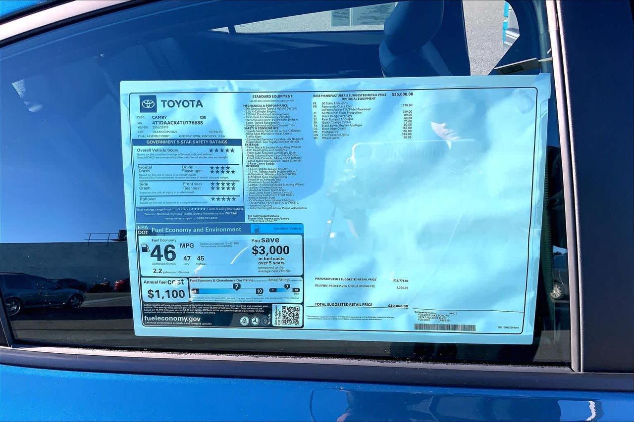 2026 Toyota Camry XSE Folsom CA