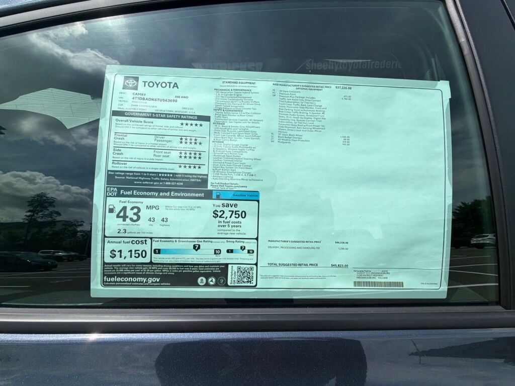 2026 Toyota Camry XSE Fredericksburg VA