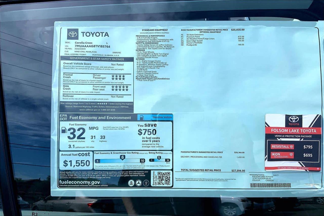 2026 Toyota Corolla Cross L Folsom CA