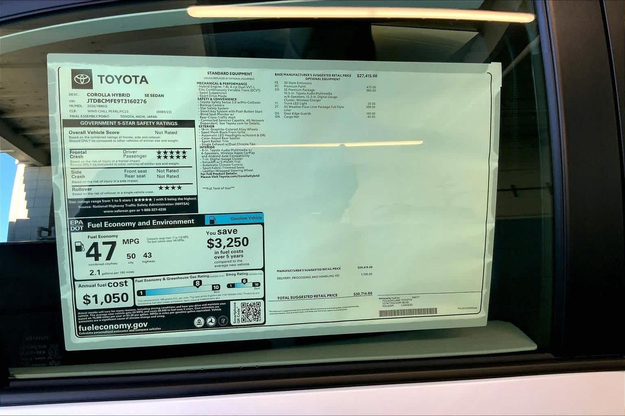 2026 Toyota Corolla Hybrid SE Folsom CA