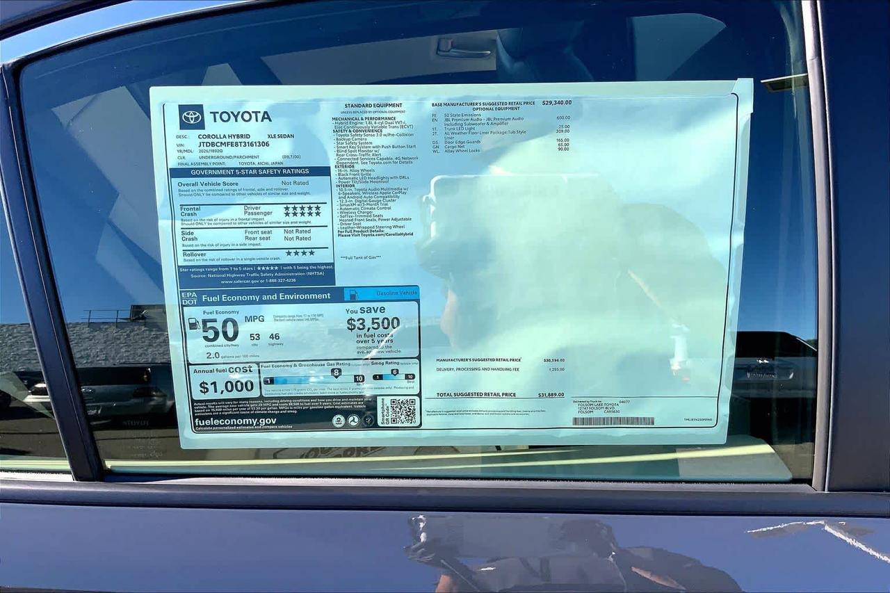 2026 Toyota Corolla Hybrid XLE Folsom CA