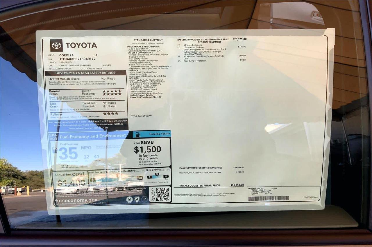 2026 Toyota Corolla LE Folsom CA