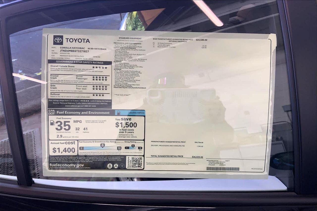 2026 Toyota Corolla SE Folsom CA