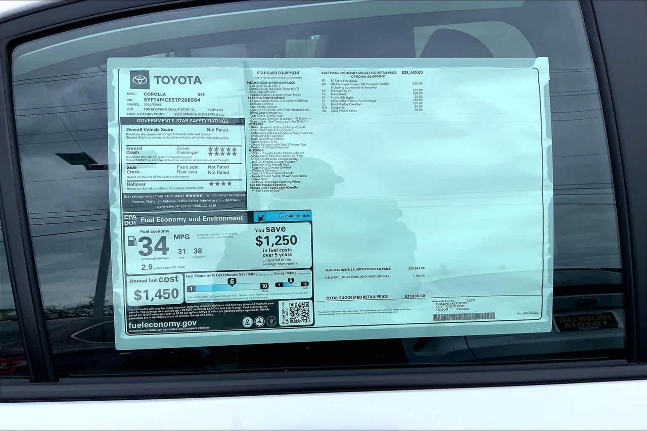 2026 Toyota Corolla XSE Folsom CA