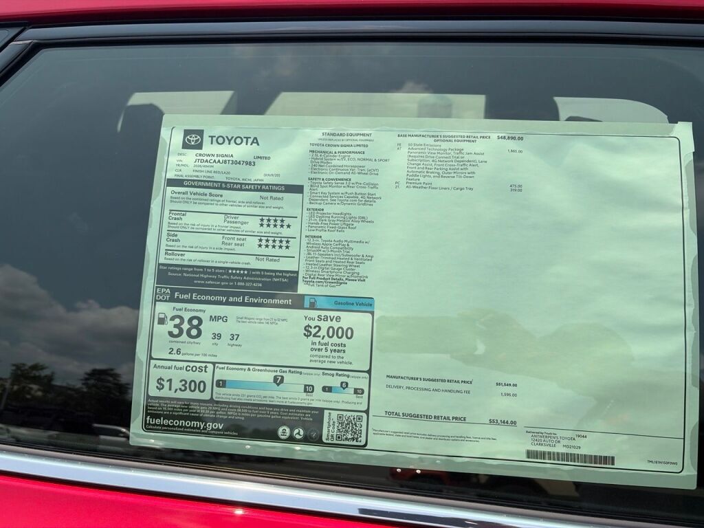2026 Toyota Crown Signia Limited Fredericksburg VA