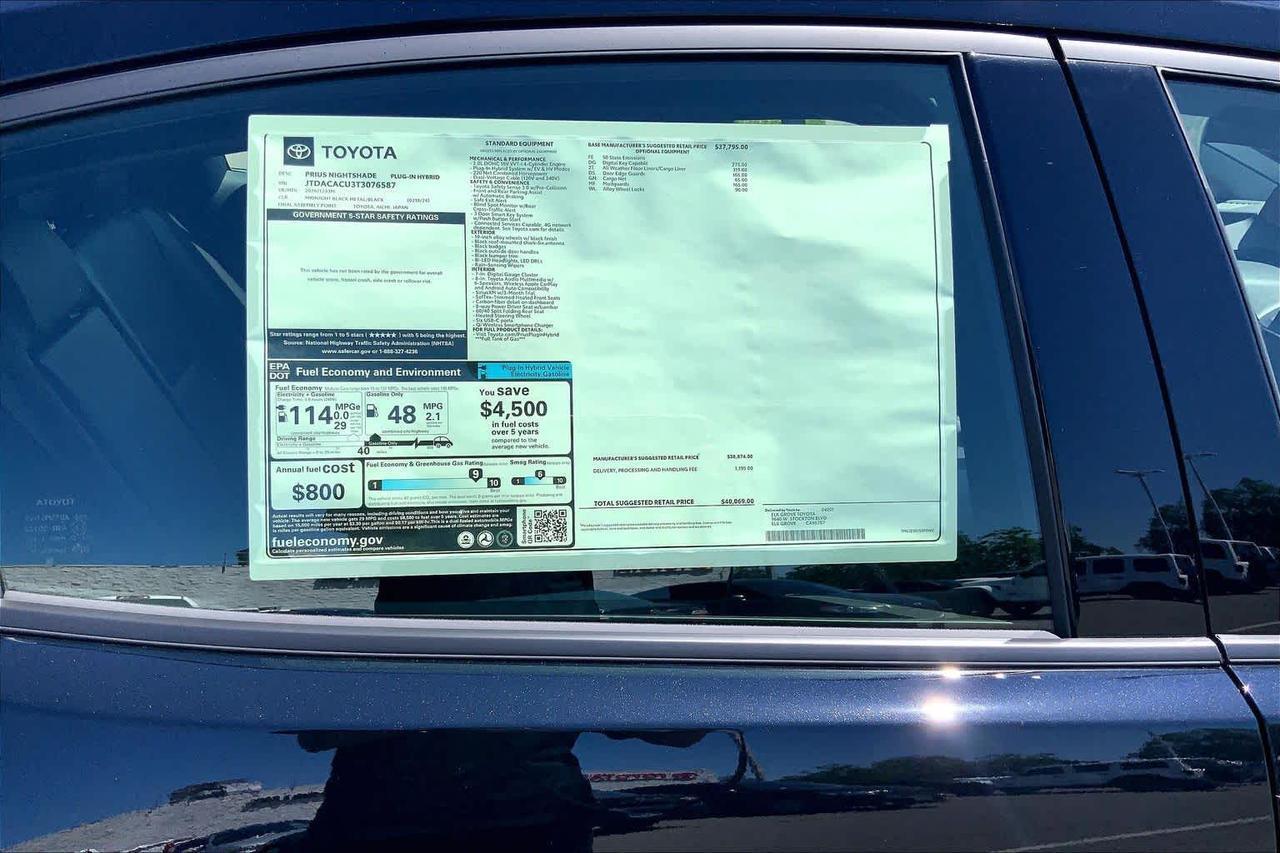 2026 Toyota Prius Plug-In Hybrid Nightshade Folsom CA