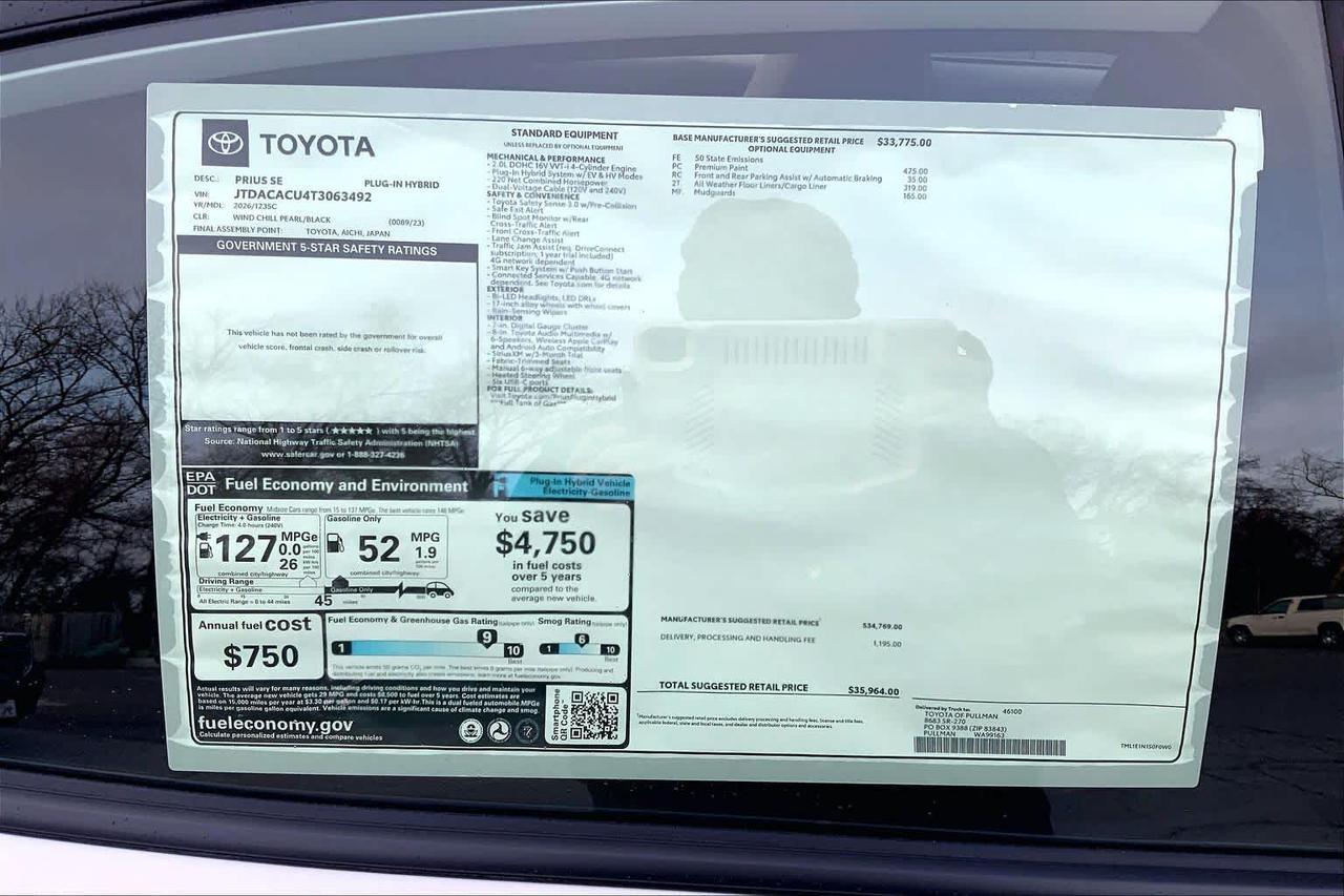 2026 Toyota Prius Plug-In Hybrid SE Folsom CA