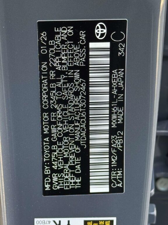 2026 Toyota Prius Plug-In Hybrid SE Fredericksburg VA