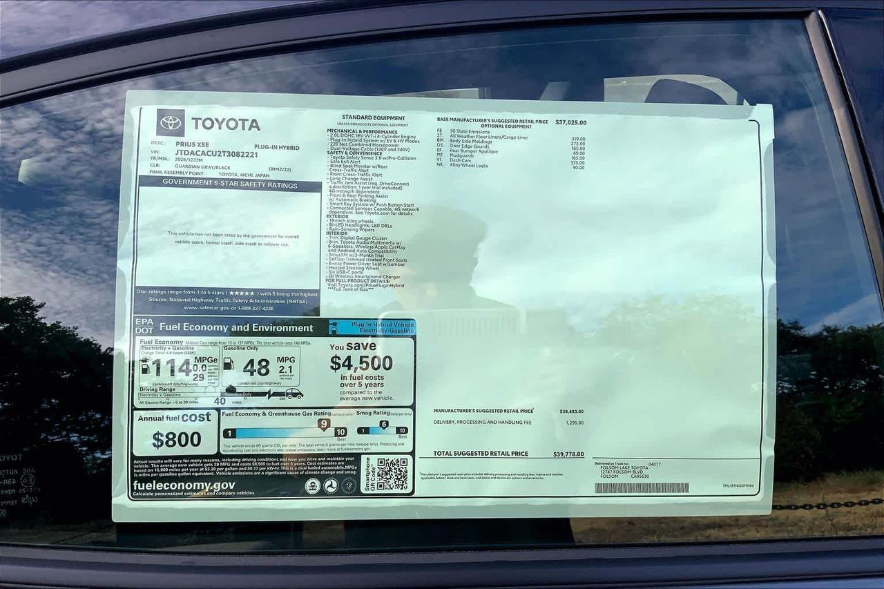 2026 Toyota Prius Plug-In Hybrid XSE Folsom CA