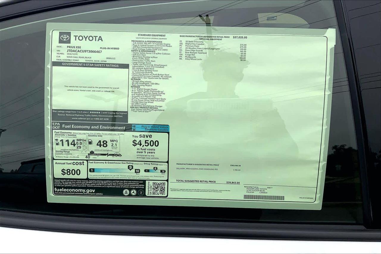 2026 Toyota Prius Plug-In Hybrid XSE Folsom CA