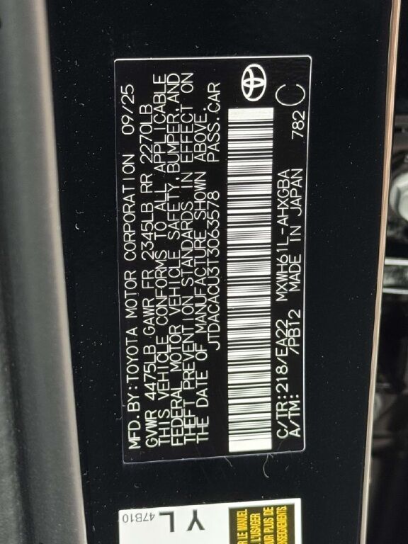 2026 Toyota Prius Plug-In Hybrid XSE Fredericksburg VA