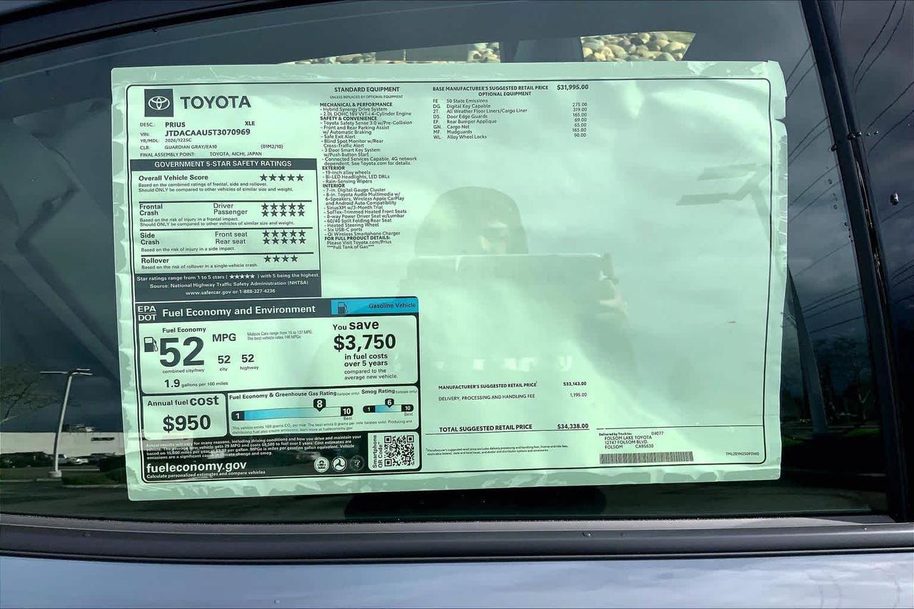 2026 Toyota Prius XLE Folsom CA