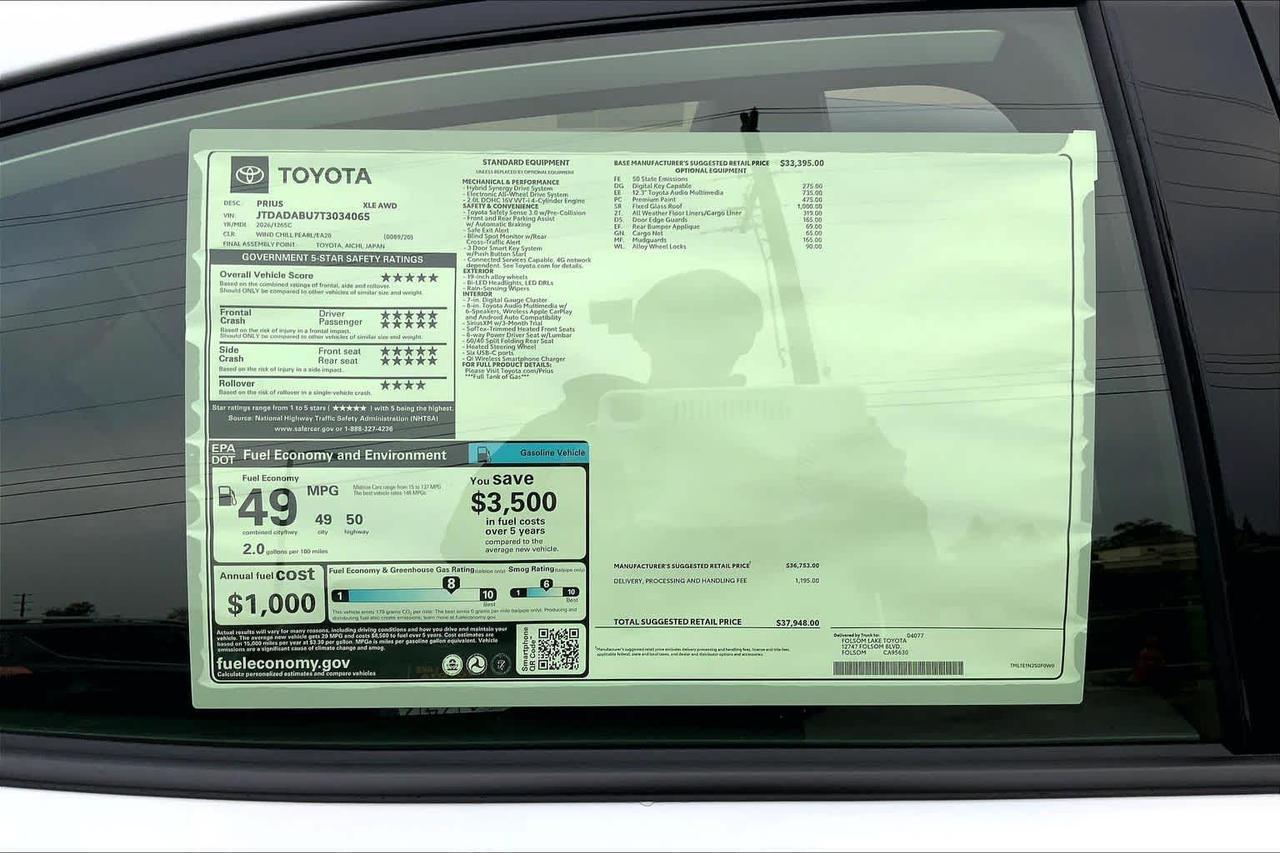 2026 Toyota Prius XLE Folsom CA
