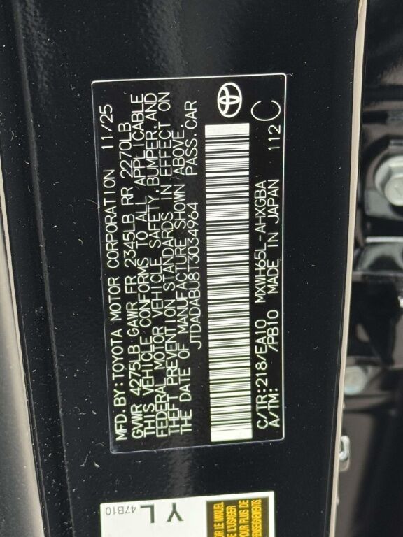 2026 Toyota Prius XLE Fredericksburg VA