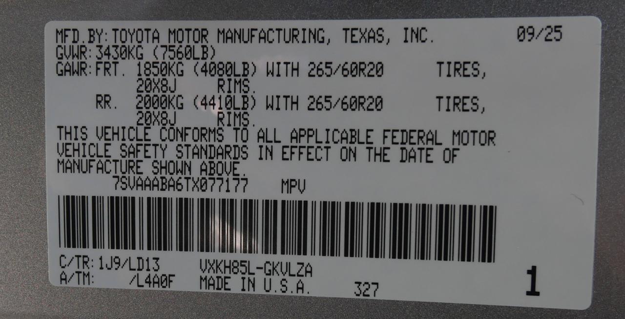 2026 Toyota Sequoia Limited San Juan TX