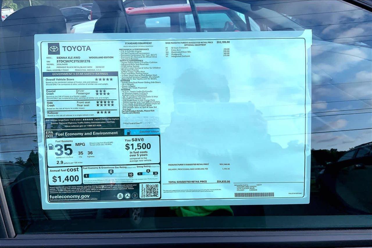 2026 Toyota Sienna Woodland Edition Folsom CA