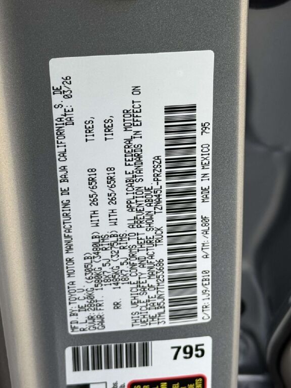 2026 Toyota Tacoma Limited Fredericksburg VA