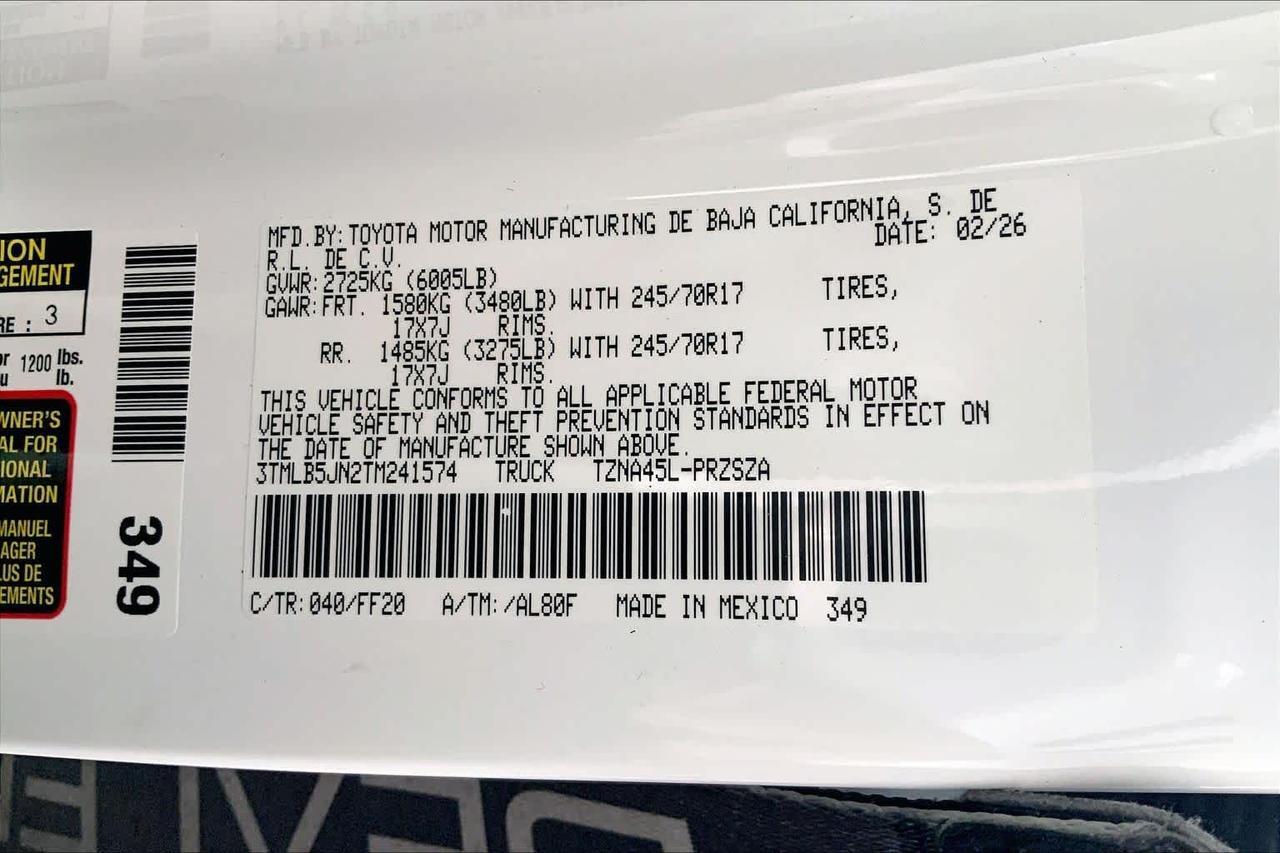 2026 Toyota Tacoma SR5 Folsom CA