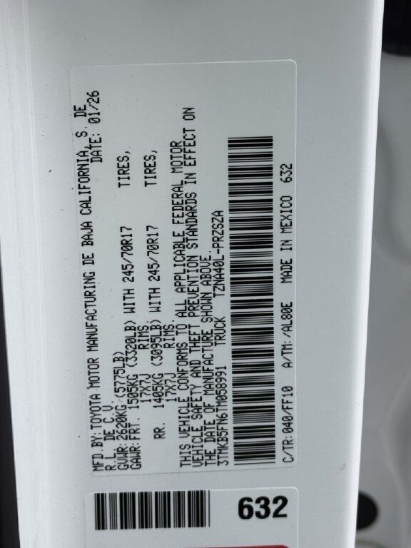 2026 Toyota Tacoma SR5 Fredericksburg VA