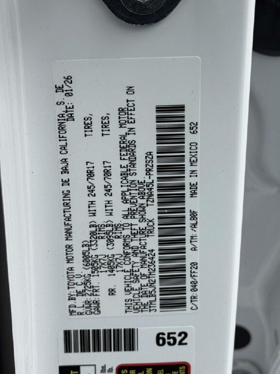 2026 Toyota Tacoma SR5 Fredericksburg VA