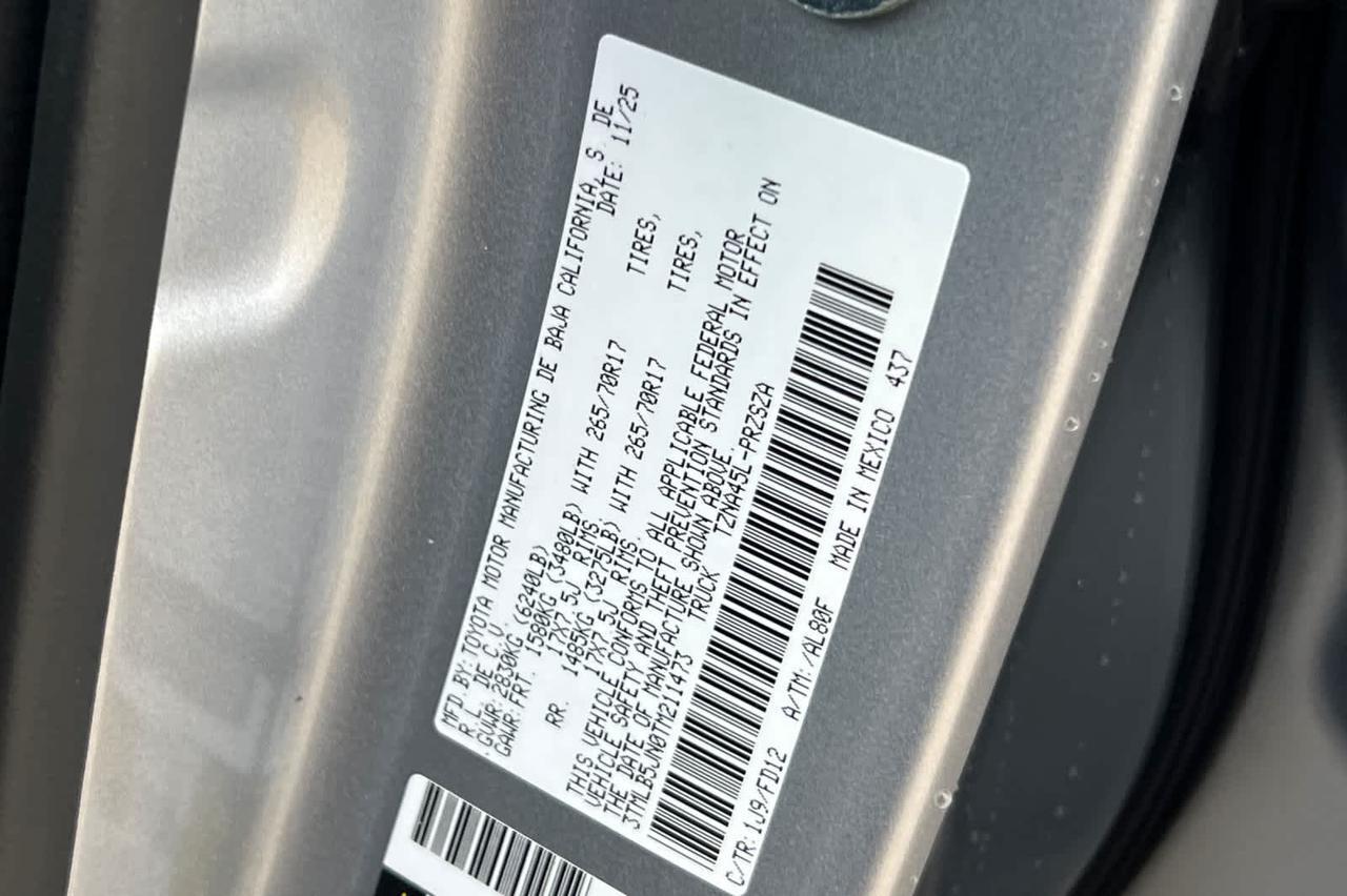 2026 Toyota Tacoma TRD Off Road Roseville CA