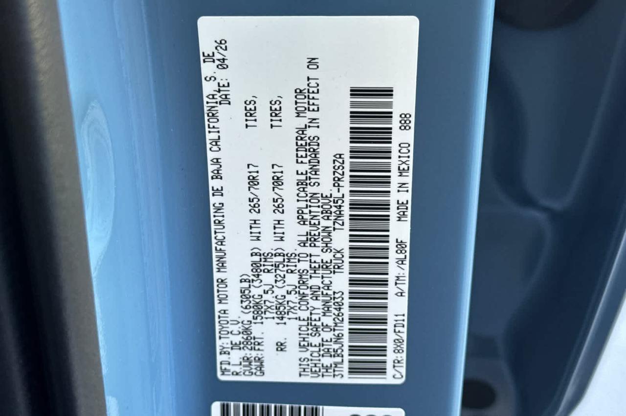 2026 Toyota Tacoma TRD Off Road Roseville CA