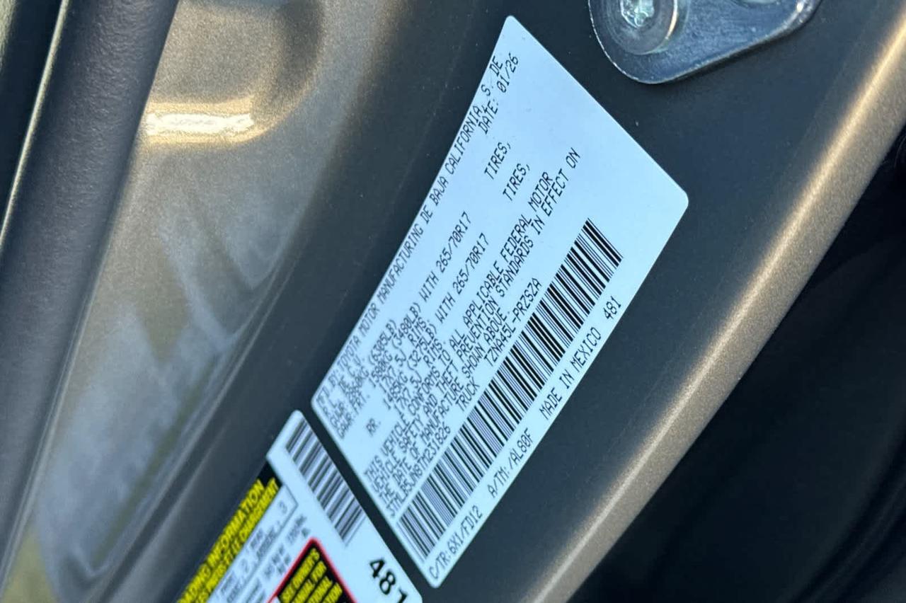 2026 Toyota Tacoma TRD Off Road Roseville CA