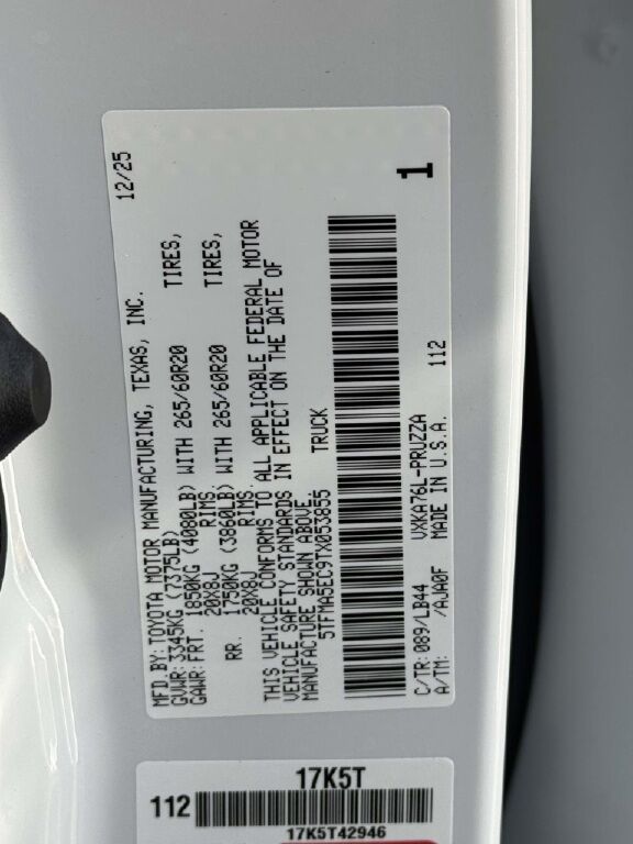 2026 Toyota Tundra 1794 Fredericksburg VA