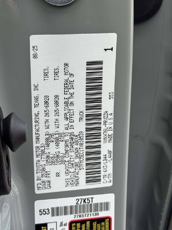 2026 Toyota Tundra 1794 Fredericksburg VA