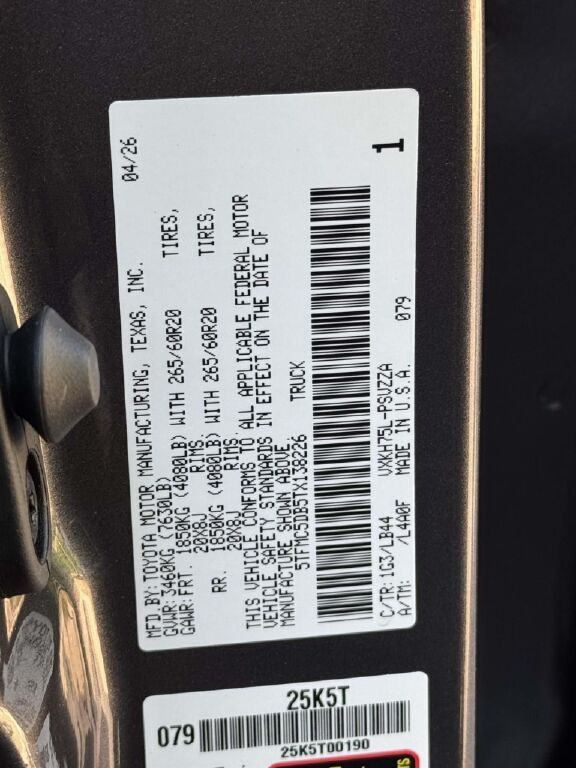 2026 Toyota Tundra Hybrid 1794 Edition Fredericksburg VA