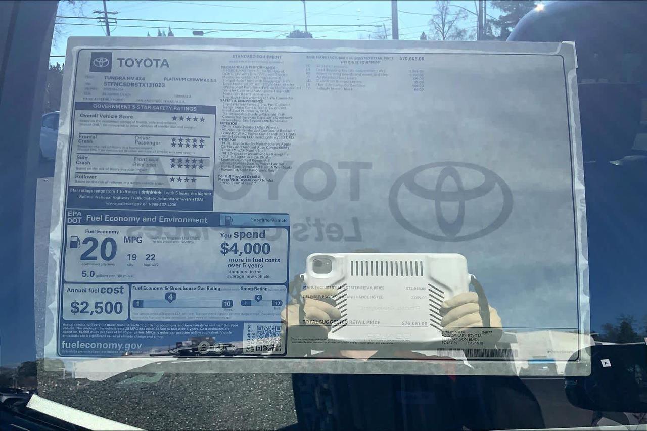 2026 Toyota Tundra Platinum Hybrid Folsom CA