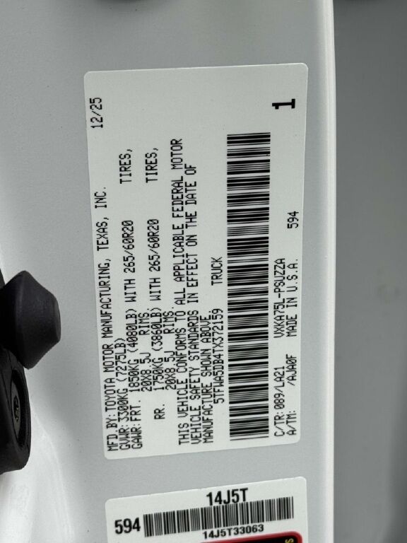 2026 Toyota Tundra Platinum Fredericksburg VA