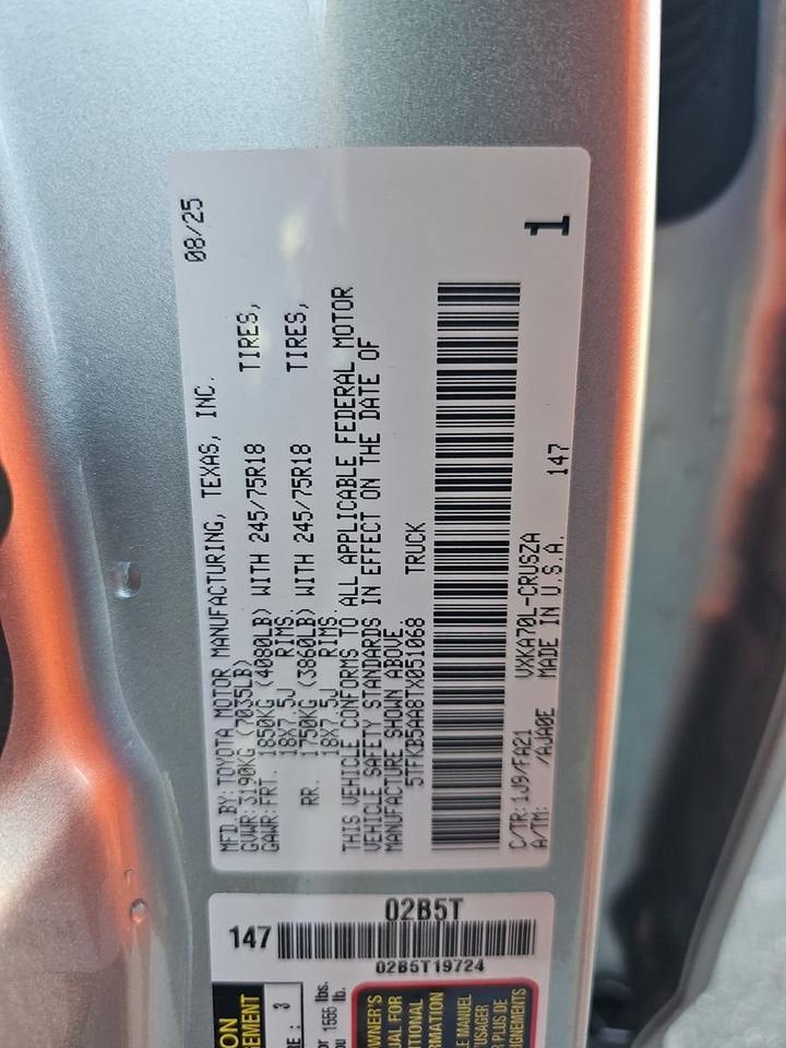 2026 Toyota Tundra SR Stafford VA