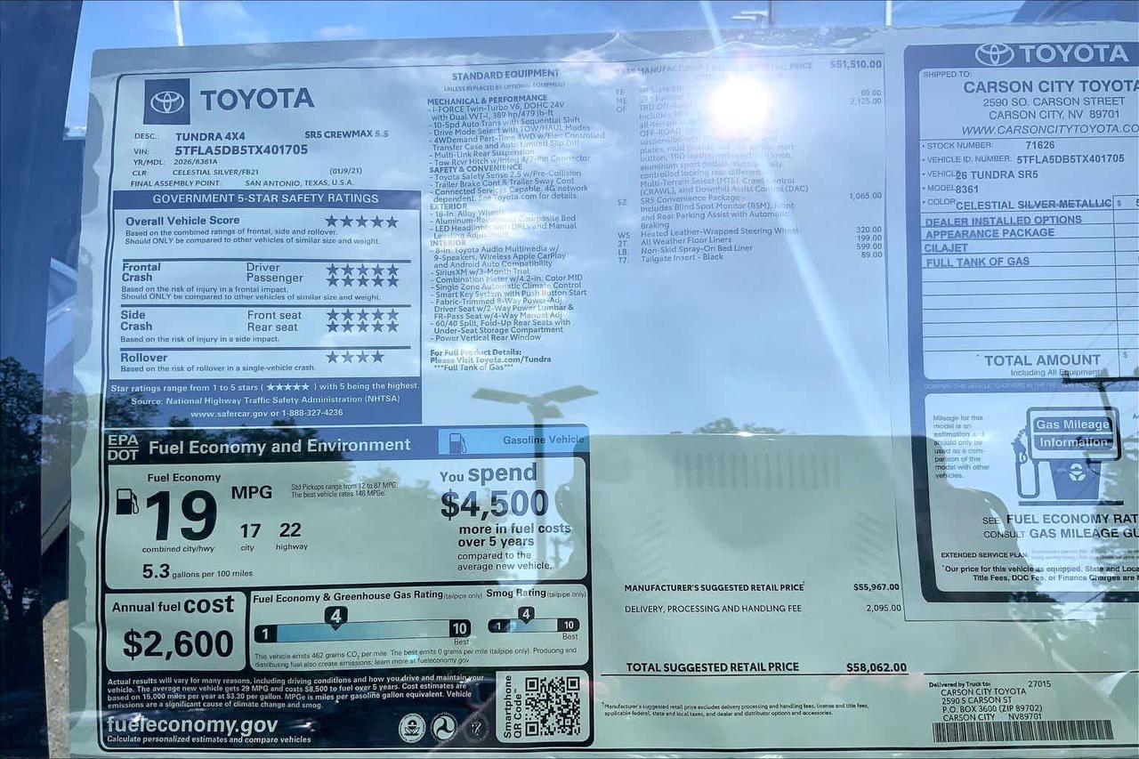2026 Toyota Tundra SR5 Folsom CA