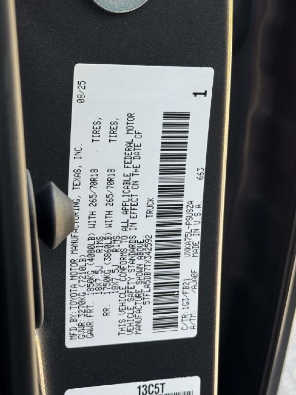 2026 Toyota Tundra SR5 Fredericksburg VA