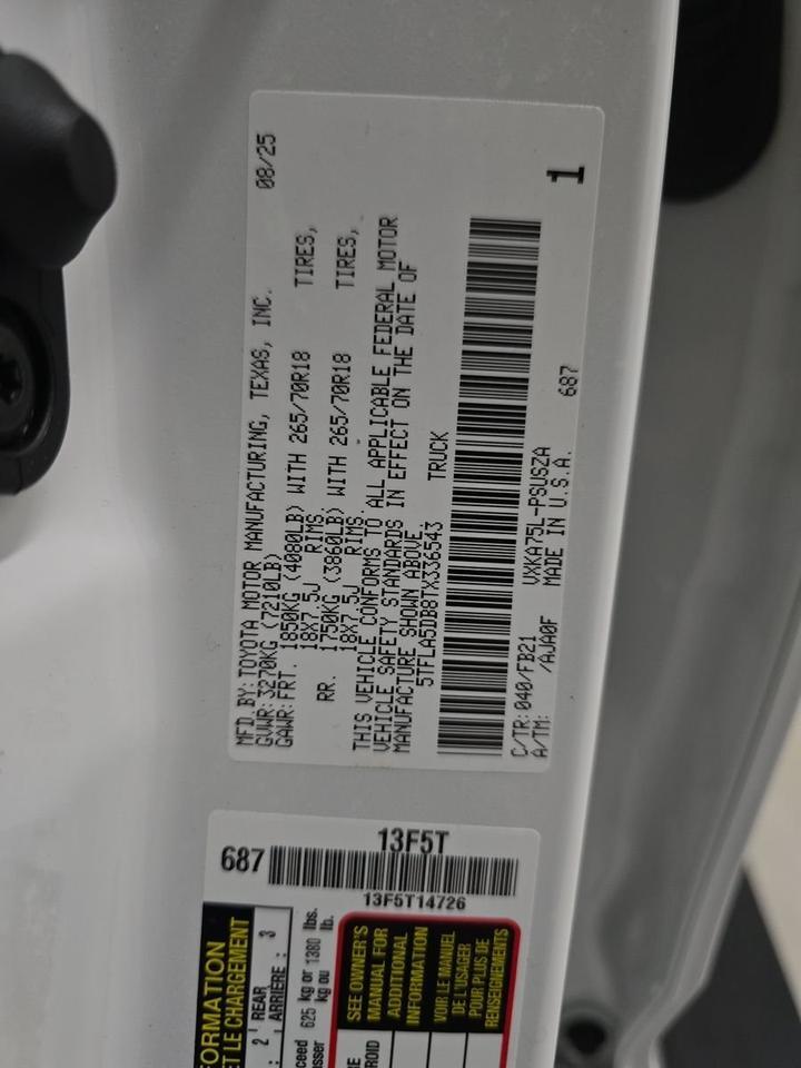 2026 Toyota Tundra SR5 Stafford VA