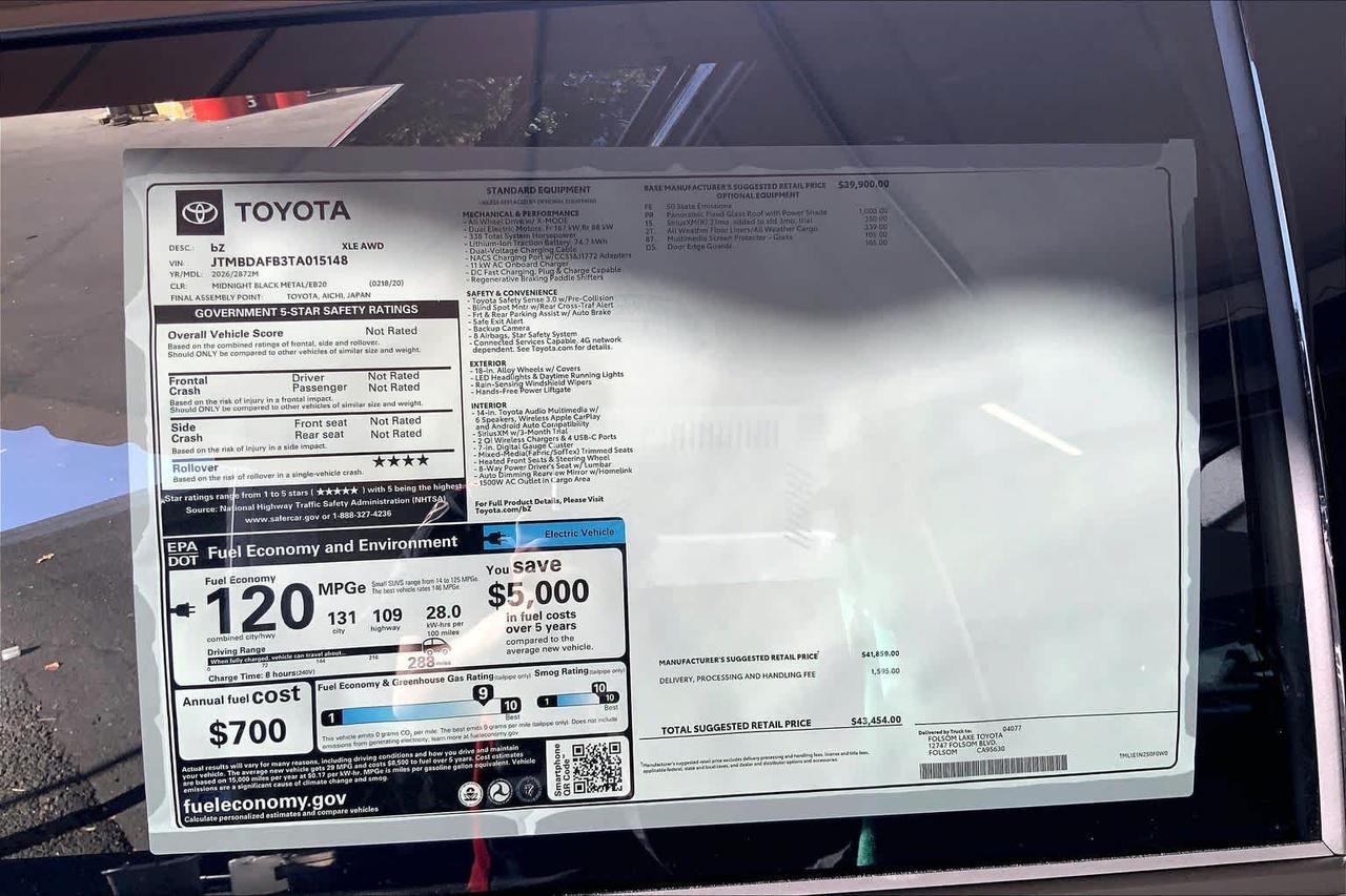 2026 Toyota bZ XLE Folsom CA